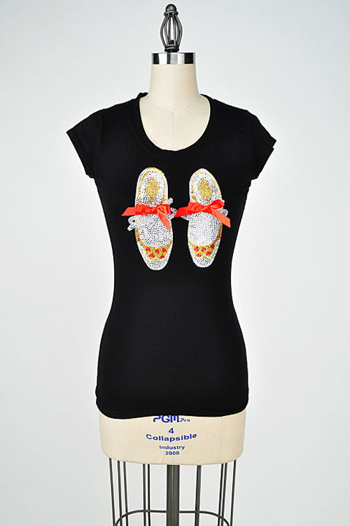 Rhinestone Shoe T-Shirt